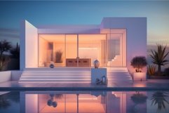Airy Modern sunny house. Generate Ai Product Image 1