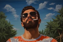 Distinguished Lebanese man suit face. Generate Ai Product Image 1