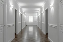 Minimalist style corridor. Generate Ai Product Image 1