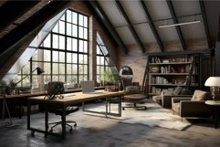 Modern office interior ergonomic. Generate AI Product Image 1