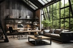 Modern office glass interior. Generate Ai Product Image 1