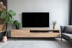 Modern tv room. Generate Ai Product Image 1