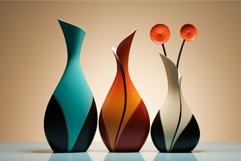 Innovative Modern vases set. Generate Ai Product Image 1
