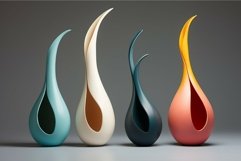 Sleek Modern vases set. Generate Ai Product Image 1
