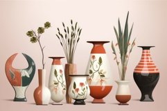 Modern vases set. Generate Ai Product Image 1