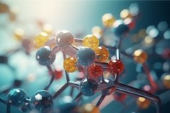 Molecular design closeup. Generate Ai Product Image 1
