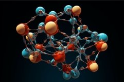 Microscopic Molecular structure cell. Generate Ai Product Image 1