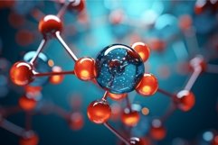 Vibrant Molecule 3d art. Generate Ai Product Image 1