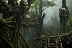 Sprawling Monkey tree forest. Generate Ai Product Image 1