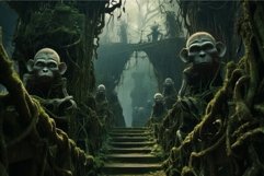 Untouched Monkey tree forest. Generate Ai Product Image 1