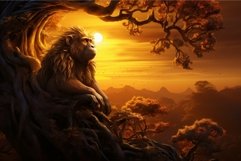 Exotic Monkey tree forest sunlight. Generate Ai Product Image 1