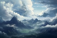 Mountain clouds. Generate Ai Product Image 1