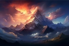 Mystifying Mountain clouds. Generate Ai Product Image 1