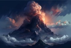 Mountain clouds. Generate Ai Product Image 1