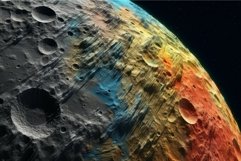 Moon colorful detailed space. Generate Ai Product Image 1