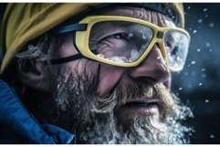 Mountain frozen man winter. Generate Ai Product Image 1