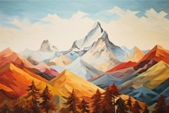 Abstract mountain landscape in warm tones Product Image 1