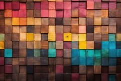 Diverse Multi color wooden. Generate Ai Product Image 1