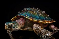 Crystal multicolored turtle. Generate Ai Product Image 1