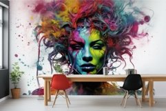 Intricate Mural paint wave. Generate Ai Product Image 1