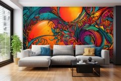 Intricate Mural paint wave. Generate Ai Product Image 1