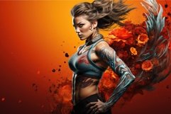 Robust Strong muscular woman. Generate Ai Product Image 1