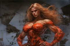 Stern Strong muscular woman. Generate Ai Product Image 1