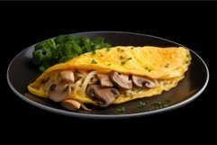 Mushroom omelette. Generate AI Product Image 1