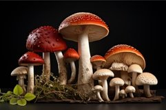 Luminous Mushroom different illustration. Generate Ai Product Image 1