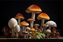 Fragile Mushroom different illustration. Generate Ai Product Image 1