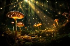 Mushroom glowing forest. Generate Ai Product Image 1
