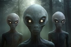 Unidentifiable Mysterious aliens creatures. Generate Ai Product Image 1