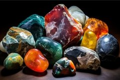 Polished Colorful gemstones. Generate Ai Product Image 1