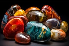 Multifaceted Colorful gemstones. Generate Ai Product Image 1