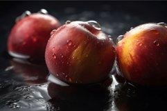 Nectarines fruit closeup. Generate AI Product Image 1
