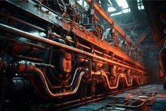 Industrial piping in abandoned factory Product Image 1