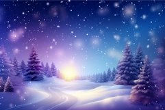 New Year winter landscape snow. Generate Ai Product Image 1