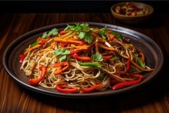 Savory Noodles stir fry. Generate Ai Product Image 1