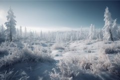 Nordic frozen nature in wintertime. Generate ai Product Image 1
