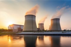 Nuclear power plant complex. Generate Ai Product Image 1
