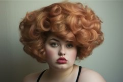 Vibrant positive obese woman. Generate Ai Product Image 1