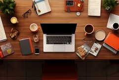 Clutter-free Office desktop view. Generate Ai Product Image 1