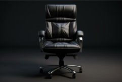 Ergonomic Office chair black workspace. Generate Ai Product Image 1