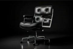 Modern Office chair black workspace. Generate Ai Product Image 1