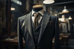 Worn Old businessman suit. Generate AI Product Image 1