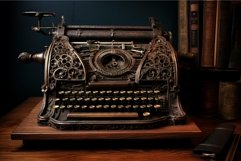 Worn-out Old typewriter. Generate Ai Product Image 1