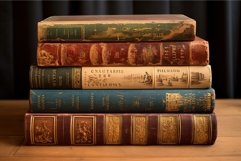 Old vintage books. Generate Ai Product Image 1