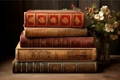Nostalgic Old vintage books. Generate Ai Product Image 1