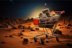 Modern Online shopping cart. Generate Ai Product Image 1
