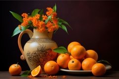 Oranges cinnamon vase. Generate Ai Product Image 1